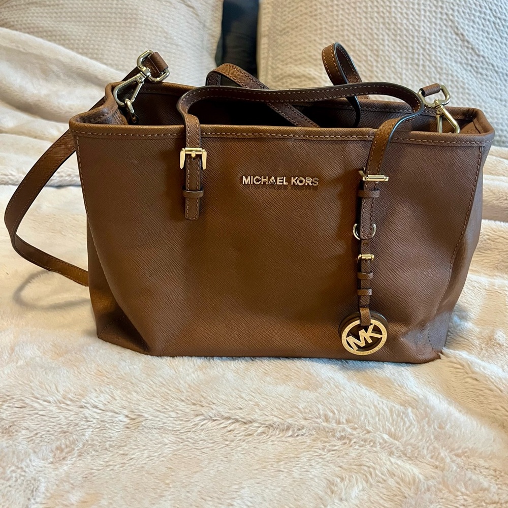 Michael Kors Brown Leather Tote Bag